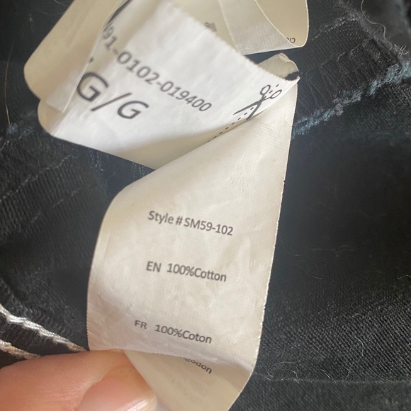 Revamped Black with White Stitching Denim Jacket, Size L - Picture 8 of 8